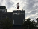 横山美術館新築工事 5F外部内部足場組立