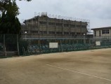 鶴城丘高校 校舎改修工事 外部足場組立工事