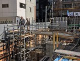 TUTU名古屋新築工事 3工区基礎足場組立